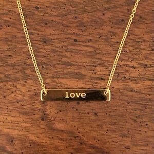 FabFitFun X Jook and Nona | Love Tag Necklace | 18” Length